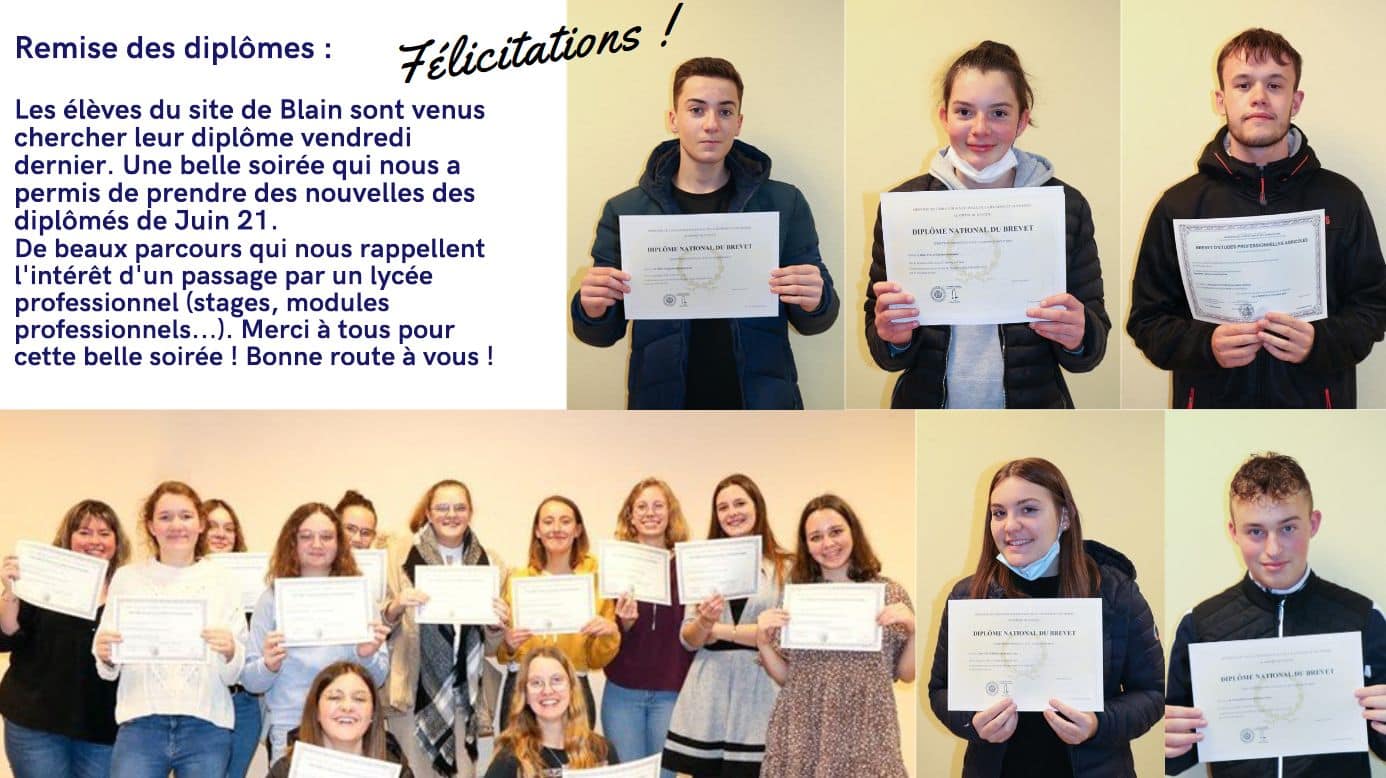 Lire la suite à propos de l’article Vendredi 3 décembre 2021, remise des diplômes