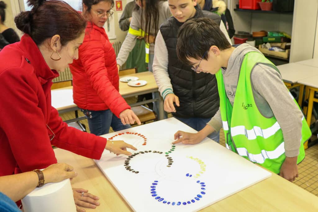 tableau empreintes anneaux olympiques