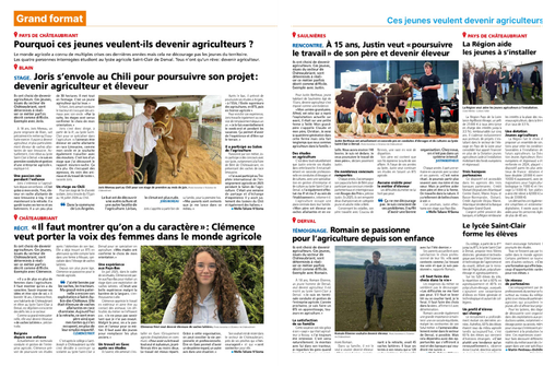 Lire la suite à propos de l’article Des élèves du Lycée Saint-Clair mis à l&rsquo;honneur dans la presse pour leur passion de l&rsquo;agriculture